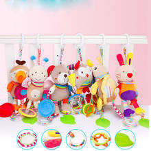 Baby Crib Bed Hanging Rattles Toys Cartoon Infant Bed Wind Chimes Animals Plush Doll Toy Baby Stroller Hand Bell Accessories 2024 - buy cheap