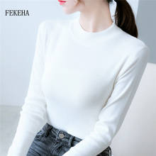 Autumn Winter Turtleneck Pullovers Women Sweaters Shirt Long Sleeve Korean Slim-Fit Tight Sweater 2024 - buy cheap