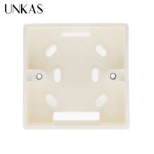 UNKAS-caja de montaje externo 86mm * 86mm * 34mm para 86mm, Interruptor táctil estándar y enchufe, aplique para cualquier posición de superficie de pared 2024 - compra barato
