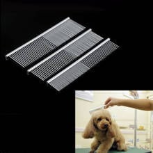 Acessório para animais de estimação, pente de metal para cães, escova de cabelo, pente para gatos e cachorros de estimação, aço inoxidável 2024 - compre barato