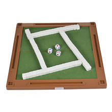 Juego de mesa plegable de melamina para niños y adultos, combinación 6 en 1, Mini Mahjong chino, juego de dados de cangrejo 2024 - compra barato