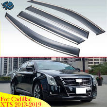 Cadillac xts 2014-2019 acessórios para carro, viseira exterior de plástico, ventilação, janela, guarda de chuva defletor 4 peças 2024 - compre barato