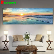 Sunset Seascape diamond Paintings large cross stitch diamond embroidery sea picture of rhinestone diamond mosaic 5d icon decor 2024 - buy cheap