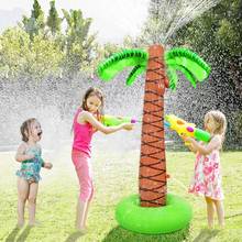 Надувные игрушки для детей, тропические пальмы, надувные игрушки для детей, разбрызгиватель воды, игрушки для игры на открытом воздухе, кокосовое дерево 2024 - купить недорого