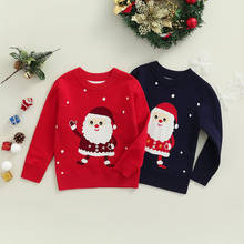 2-7Y Kids Christmas Sweater Party Christmas Baby Boys Girls Clothes Long Sleeve Loose Pullover Knitted Tops Children Sweatshirts 2024 - buy cheap