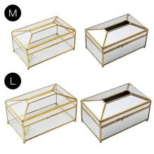 European Creative Glass Tissue Box Simple Living Room Household Tissue Box Nordic Luxury Light Luxury Napkin Tray Box 2024 - buy cheap