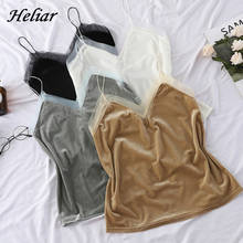 HELIAR Winter Underwear Velvet Lace Up Vest Female Cottons Camis Ladies Sleeveless Solid Winter Warm Tank Tops Women Jacket 2024 - buy cheap