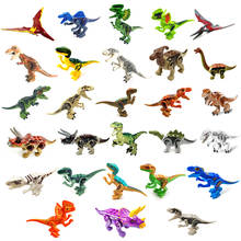 Bloques de construcción de dinosaurio para niños, juguete de ladrillos para armar tiranosaurio Pterodáctilo, serie MOC 2024 - compra barato