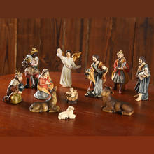 Resin Statue Manger Nativity Scene Set Baby Jesus Figurines Religious Gift Xmas Desktop Home Decorative Ornaments 2024 - buy cheap