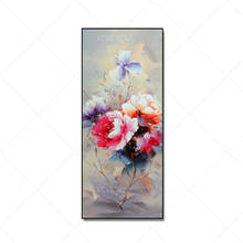 Handmade Artist Colorful Flower Painting Natural Oil Painting Canvas Art Wall Oil Paintings Living Room Bed Room Decoration 2024 - buy cheap