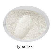 Pigmento perla en polvo saludable Mineral Natural Mica en polvo DIY colorante uso para jabón artesanía de arte automotriz 50g Tipo 183 blanco 2024 - compra barato