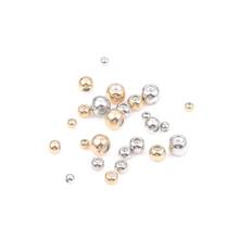 10 pcs/lot Copper Big Hole Stainless Steel Roundle Adjustment Beads Gold Spacer Beads For DIY Jewelry Making Finding Accessories 2024 - buy cheap