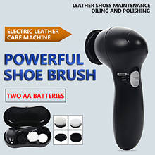 Cepillo pulidor de zapatos eléctrico, Kit portátil para el cuidado del cuero, cuatro cabezales 2024 - compra barato