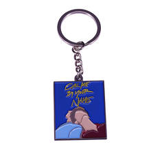 Enamel Keychain Movie Call Me By Your Name Keyrings Propaganda Poster Pendant Jewelry Car Key Holder Accessory Gifts for Friends 2024 - buy cheap