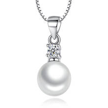 Collar de perlas con colgante elegante para mujer, cadena de clavícula para boda, joyería de diamantes de imitación creativa 2024 - compra barato