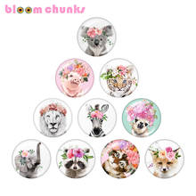 Animal flower art 10pcs mixed 12mm/18mm/20mm/25mm Round photo glass cabochon demo flat back Making findings A8165 2024 - buy cheap