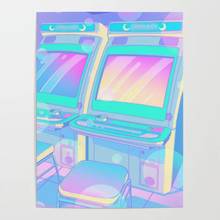 Quadros de decoração para casa, tela de impressões, glitch neon, colorido, pintura legal, arte de parede, imagens modulares moderna para sala de estar, poster sem moldura 2024 - compre barato