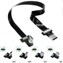 Conector hembra a Micro USB microusb macho F/M, 10cm, 0,3 M, FPV, carga con fecha, Cable negro OTG corto, 20CM, 50CM, 1m 2024 - compra barato