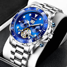 2021 LIGE New Watch Men Automatic Mechanical Tourbillon Clock Fashion Sport Diving Watch Waterproof Luminous Watches Mens Reloj 2022 - buy cheap