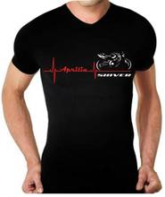 T-shirt maglia per moto APRILIA SHIVER battito cuore tshirt maglietta 2024 - buy cheap