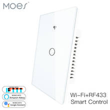 RF433 WiFi Smart Wall Light Switch Glass Panel Smart Life Tuya APP Remote Control Works With Alexa Google Home 1 Gang 2024 - buy cheap