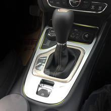 Abs cromo para jeep cherokee kl 2014 2015 2016 2017 2018 botão do deslocamento de engrenagem do carro quadro painel capa guarnição 2024 - compre barato