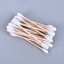 30pcs/ Pack Double Head Cotton Swab Bamboo Cotton Swab Wood Sticks Disposable Buds Cotton For Beauty Makeup Nose Ears Cleaning 2024 - buy cheap