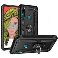 Funda parachoques para Huawei y9 prime, carcasa de teléfono con soporte de anillo a prueba de golpes, armadura militar, 2019 2024 - compra barato