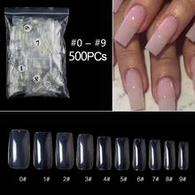 500/100pcs Clear Natural French Nail Tips Acrylic Full Cover False Nails UV Gel Ultra Flexible 10 Size Pack 500 Tips Fake Nails 2024 - buy cheap