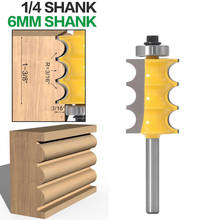 1pc 1/4"shank 6mm shank High Quality Triple Bead Column Molding Wood Router Bit CNC Tenon Cutter Woodworking Milling Cutters 2024 - buy cheap