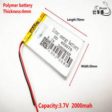 Good Qulity 3.7V,2000mAH,405070 Polymer lithium ion / Li-ion battery for TOY,POWER BANK,GPS,mp3,mp4 2024 - buy cheap