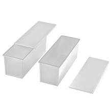 450 г/750 г/1000 г прочный алюминиевый сплав антипригарная коробка для тостов Форма для выпечки хлеба с крышкой Форма для топтера 2024 - купить недорого
