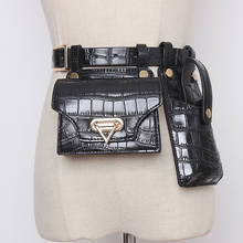 Women's runway fashion PU leather bag punk Cummerbunds female Dress Corsets Waistband Belts decoration wide belt TB1445 2024 - buy cheap