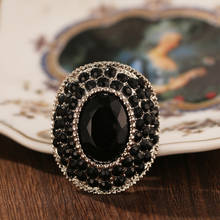 Anillo de resina negra de moda, accesorios de boda, anillo negro punk, joyería retro, precio al por mayor 2024 - compra barato
