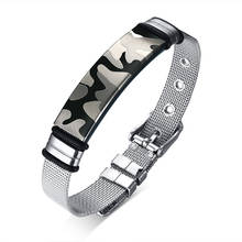 Men's Bracelet Stainless Steel Network Chain Male Gift Bestfriend Souvenir Military Dragon Bible 2024 - buy cheap