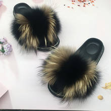 Furry Slippers Women Summer Indoor Slippers Female Fluffy Slides With Fur Removable Ladies Sandals Flat Luxury Shoe 2021 Fashion 2024 - buy cheap