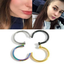 U Shaped Stainless Steel  Nose Ring Unisex  Fake  Piercing Body Jewelry 2024 - buy cheap
