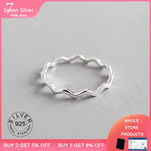 Anéis de dedo minimalistas torcidos para mulheres, prata esterlina 925, hipoalergênica, presente, feminino, anel fino 2024 - compre barato