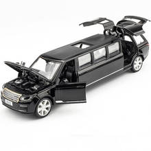 Vehículo todoterreno de aleación 1:32 alargado, seis puertas, se puede abrir fundido a presión, coche de juguete, modelo de coche de simulación, colección de regalo para niños 2024 - compra barato
