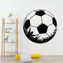 Pegatina de pared de fútbol de dibujos animados, decoración del hogar, accesorios de decoración para habitación infantil, murales 2024 - compra barato