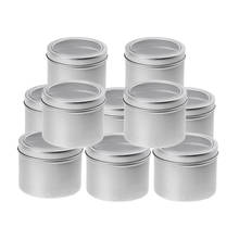 10 шт. 100 мл Пустые алюминиевые контейнеры для косметических кастрюль оловянный контейнер с винтовыми крышками 2024 - купить недорого
