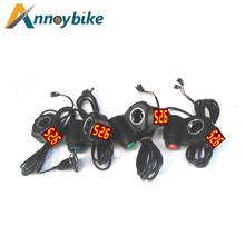 Pantalla de voltaje de batería de Bicicleta eléctrica, claxon de 3 velocidades, llave de bloqueo de potencia, accesorios para Scooter, 24V, 36V, 48V, 60V 2024 - compra barato