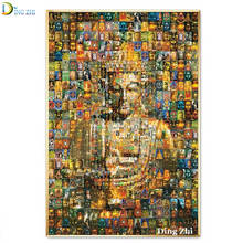 Abstrato estátua de buda 5d pintura diamante decoração de casa religioso diamante bordado parede imagem budismo ponto cruz mosaico 2024 - compre barato