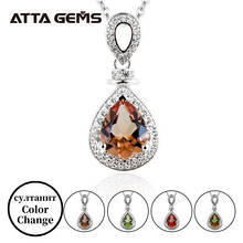 Diaspore Zultanite Color Change Gemstone Pendant For Women Solid 925 Sterling Silver 2.5CT Gemstone necklace for Engagement 2024 - buy cheap