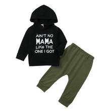 New 2PCS Newborn Toddler Infant Kids Baby Boy Girl Clothes Letter Hoodie T-shirt Top+Pants Casual Outfit Set 2024 - buy cheap