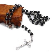 Collar con colgante de Cruz de cristal de estilo religioso clásico, joyería de oración de los santos religiosos 2024 - compra barato