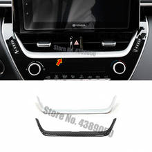 ABS Matte/Carbon fiber For Toyota Corolla Cross SUV 2020 accessories Car navigation strip cover trim frame Sticker Car styling 2024 - buy cheap