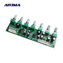 AIYIMA Home Theater 5.1 Power Amplifier Preamplifier Audio 6 Way Independent Volume Bass Frequency Adjustment Auto Mute DC15-35V 2024 - buy cheap