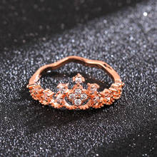 MANGOSKY    CZ Crown Ring wedding ring rose gold for women free shipping 2024 - buy cheap