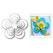 Moldura de metal para carimbo de flores 3d, decorativa, corte em metal para álbum de recortes diy 2024 - compre barato
